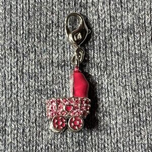 Swarovski crystal baby girls stroller charm